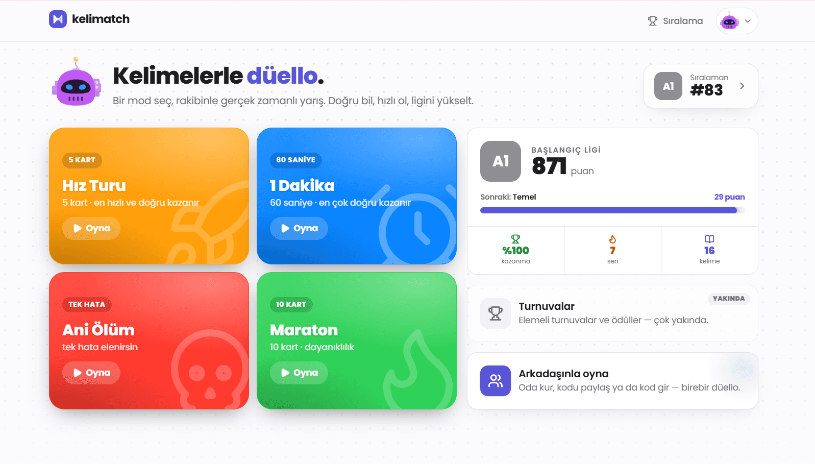 kelimatch screenshot